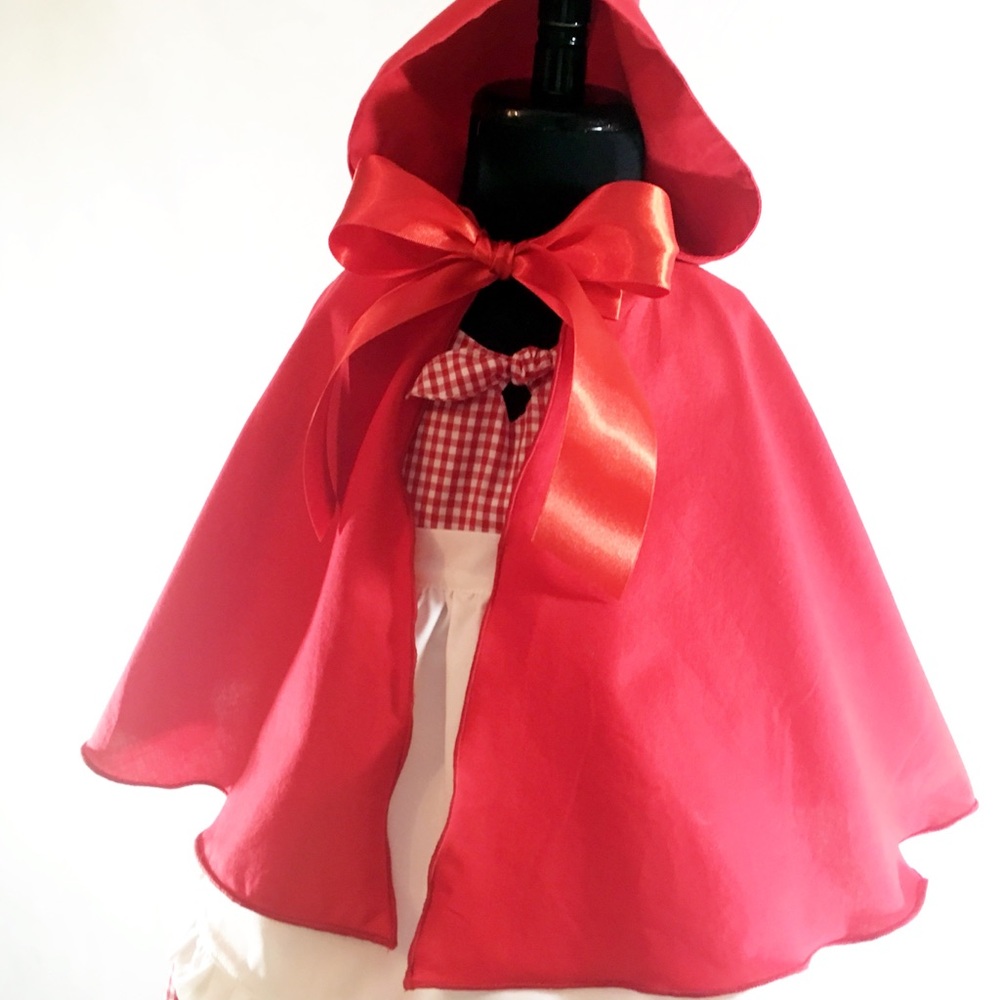 Little Red Riding Hood Costume Gingham Dress Halloween